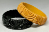 BB277 black & corn floral carved
 bangles